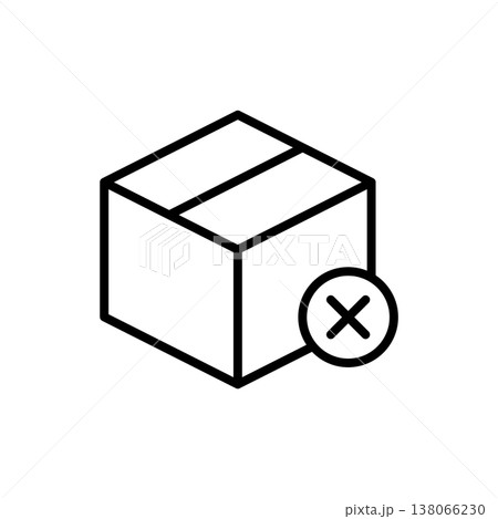 Out of Stock icon vector design templates simple and modern concept, isolated on white background 138066230