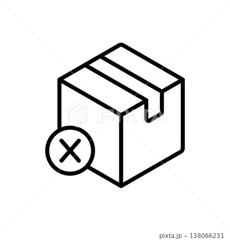 Out of Stock icon vector design templates simple and modern concept, isolated on white background 138066231