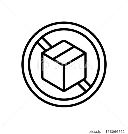 Out of Stock icon vector design templates simple and modern concept, isolated on white background 138066232