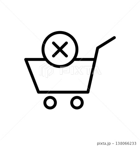 Out of Stock icon vector design templates simple and modern concept, isolated on white background 138066233