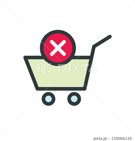 Out of Stock icon vector design templates simple and modern concept, isolated on white background 138066238