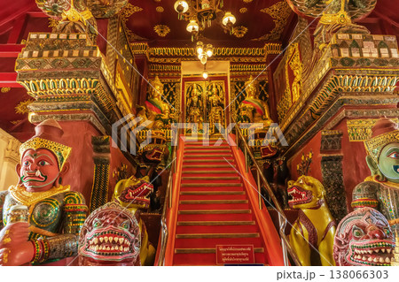 Ornate guardian stairway temple Ornate guardian stairway temple 138066303