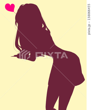セクシーな女性　恋　シルエット 138066455