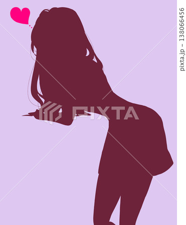 セクシーな女性 恋 シルエット セクシーな女性 恋 シルエット 138066456