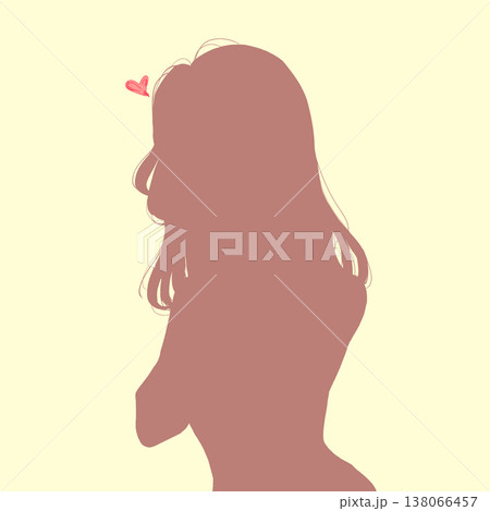 小悪魔風の女性　シルエット 138066457