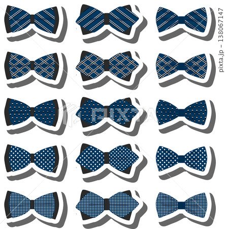 big colored set ribbon different types, bow tie various size 138067147