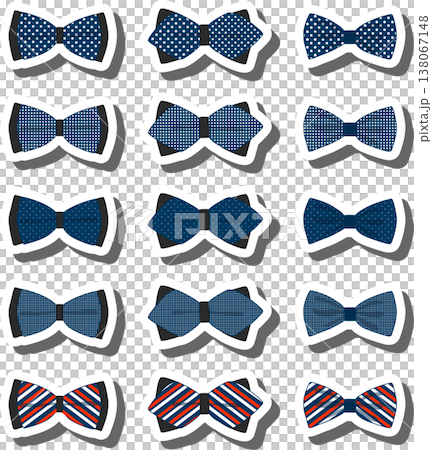 big colored set ribbon different types, bow tie various size 138067148