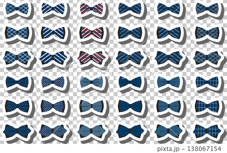 big colored set ribbon different types, bow tie various size 138067154