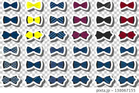 big colored set ribbon different types, bow tie various size big colored set ribbon different types, bow tie various size 138067155