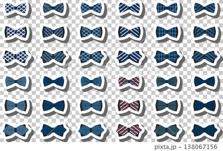 big colored set ribbon different types, bow tie various size 138067156
