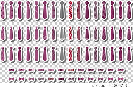 big colored set neckties different types 138067190