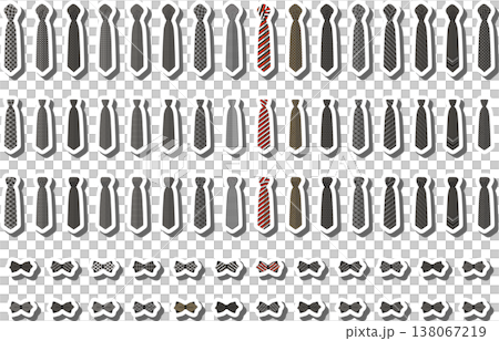 big colored set neckties different types 138067219