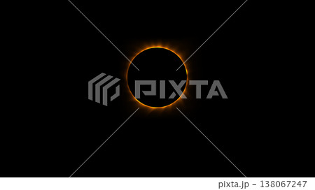 A stunning total solar eclipse showing the sun golden corona glowing behind the dark moon in a sky 138067247