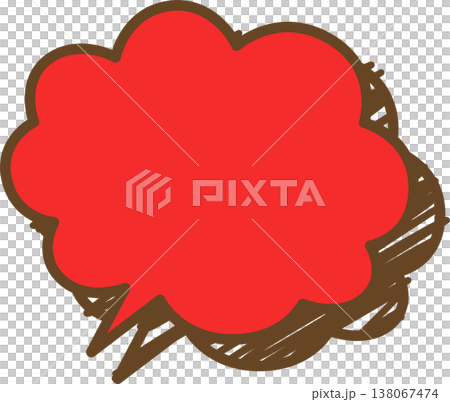 A single icon of a graffiti-style speech bubble - fluffy 138067474