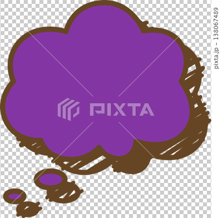 A single icon of a graffiti-style speech bubble - fluffy 138067489
