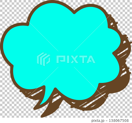 A single icon of a graffiti-style speech bubble - fluffy A single icon of a graffiti-style speech bubble - fluffy 138067508
