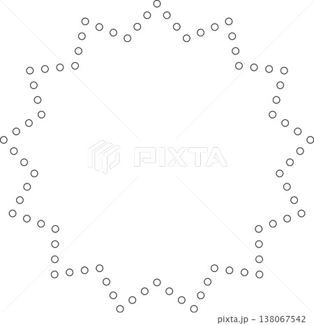 Star shape dots outline. Geometric element Star shape dots outline. Geometric element 138067542