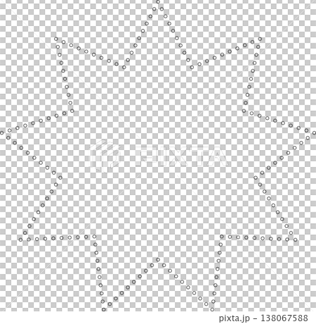 Star shape dots outline. Geometric elementのイラスト素材 [138067588] - PIXTA