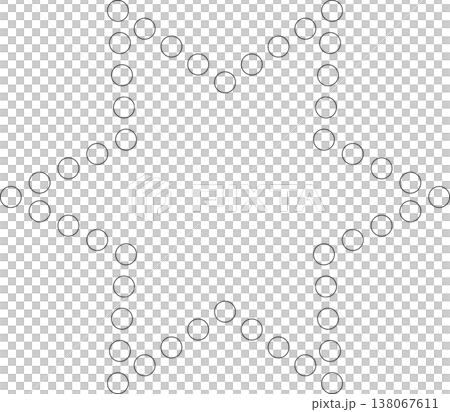 Star shape dots outline. Geometric element Star shape dots outline. Geometric element 138067611