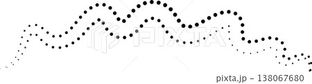 Fun dotted line doodle. Design with curve shapes 138067680