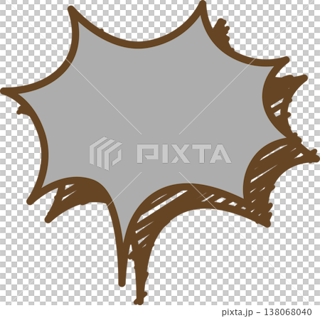 A single icon of a graffiti-style speech bubble - spiky A single icon of a graffiti-style speech bubble - spiky 138068040