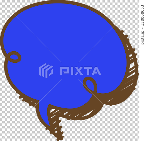 A single icon of a graffiti-style speech bubble: twisted cloud A single icon of a graffiti-style speech bubble: twisted cloud 138068053