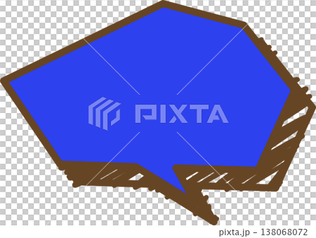 落書き風の吹き出しの単品アイコン 多角形 落書き風の吹き出しの単品アイコン 多角形 138068072