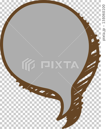 A single circular icon of a graffiti-style speech bubble. A single circular icon of a graffiti-style speech bubble. 138068100