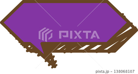 落書き風の吹き出しの単品アイコン　六角形 138068107
