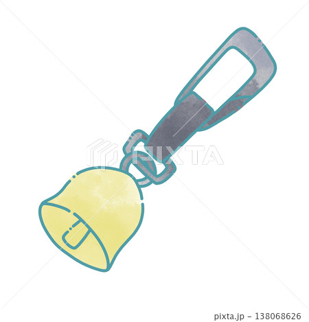 ゆるい線のクマ鈴のイラスト 138068626