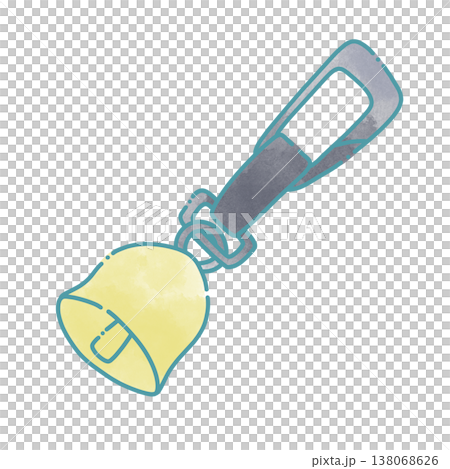 ゆるい線のクマ鈴のイラスト 138068626