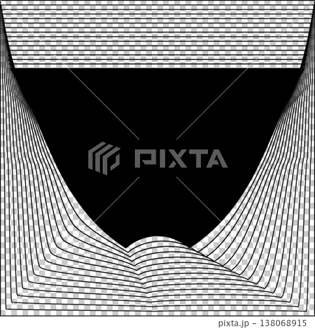 Square line frame blend effect. Technology concept design Square line frame blend effect. Technology concept design 138068915