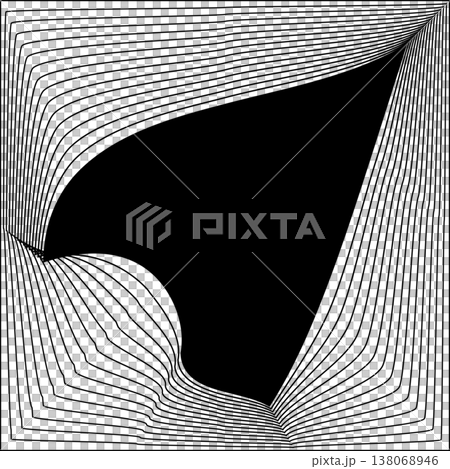 Square line frame blend effect. Technology concept design Square line frame blend effect. Technology concept design 138068946