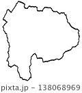 山梨県地図のイラスト （筆タッチ） シンプル 138068969