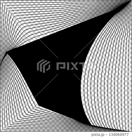 Square line frame blend effect. Technology concept design 138068977