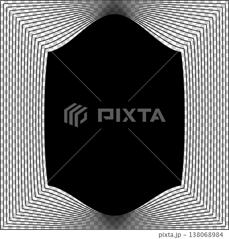 Square line frame blend effect. Technology concept design 138068984