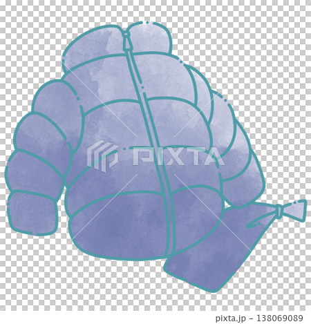 ゆるい線の防寒着のイラスト ゆるい線の防寒着のイラスト 138069089