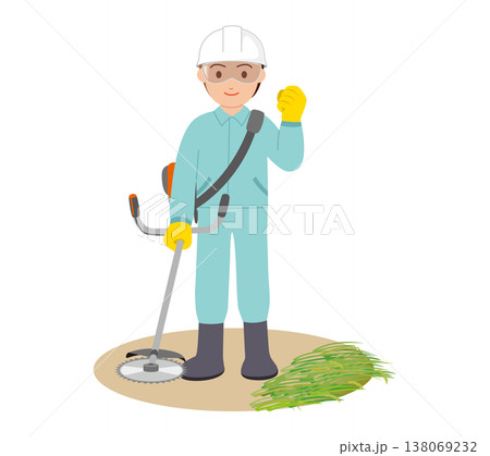 男性草刈り04 男性草刈り04 138069232