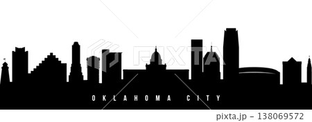 Vector silhouette illustration of Oklahoma City urban skyline.  138069572