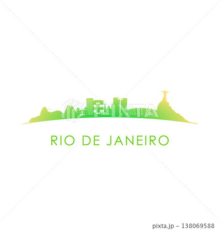 Rio de Janeiro skyline silhouette. 138069588