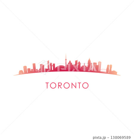 Toronto skyline silhouette.  138069589