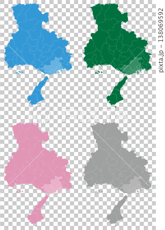 分割できる兵庫県地図セット 138069592