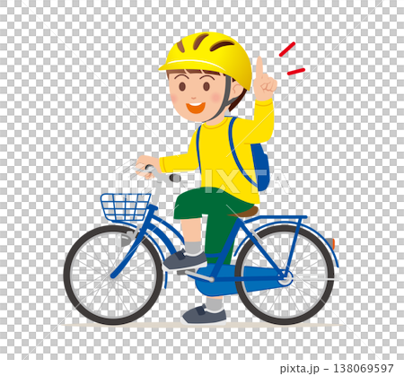こども自転車ヘルメット着用02 こども自転車ヘルメット着用02 138069597