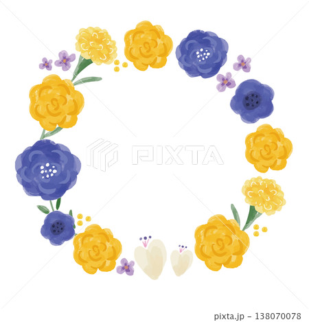 父の日のお花のリースのイラスト 138070078