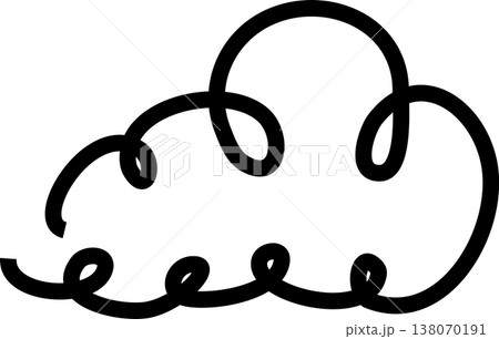 Clouds icon collection. Doodle bold line 138070191