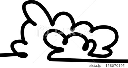 Clouds icon collection. Doodle bold line Clouds icon collection. Doodle bold line 138070195