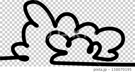 Clouds icon collection. Doodle bold line Clouds icon collection. Doodle bold line 138070195