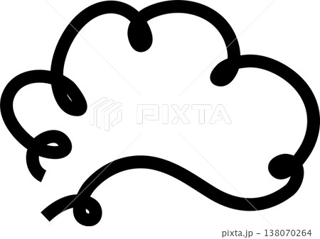 Clouds icon collection. Doodle bold line 138070264