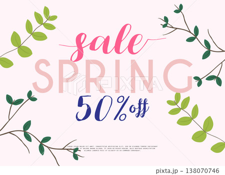 Sale Banner with flowers, Poster, Flyer. Vector illustration. Sale Banner with flowers, Poster, Flyer. Vector illustration. 138070746