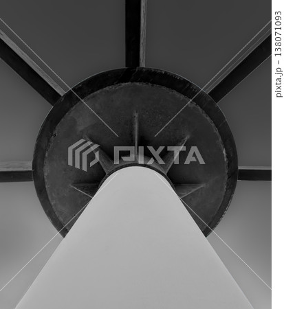 Architectural Monochrome Design. Modern Industrial Structure Viewed From Above 138071093